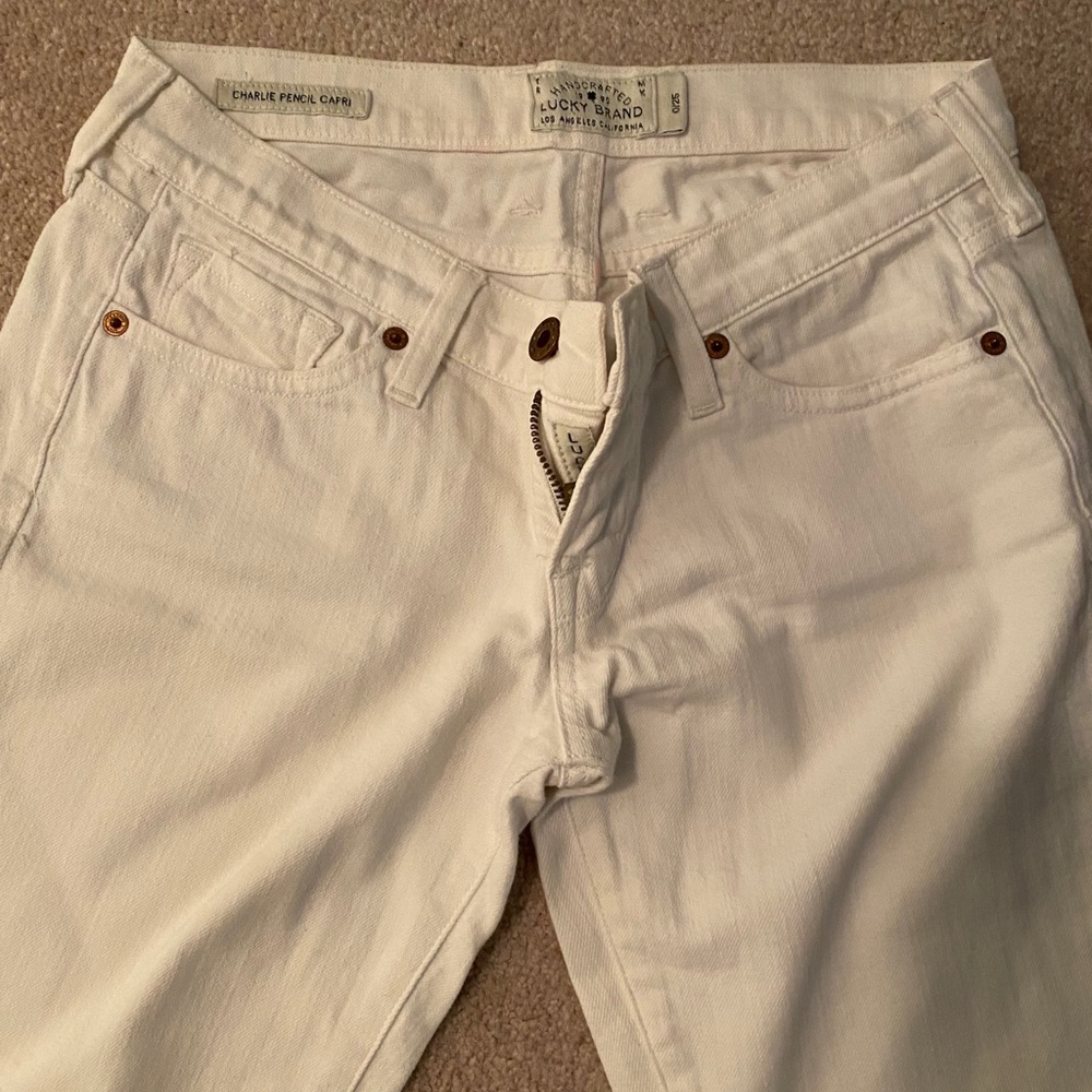 Lucky Brand Charlie Pencil Capri - white denim